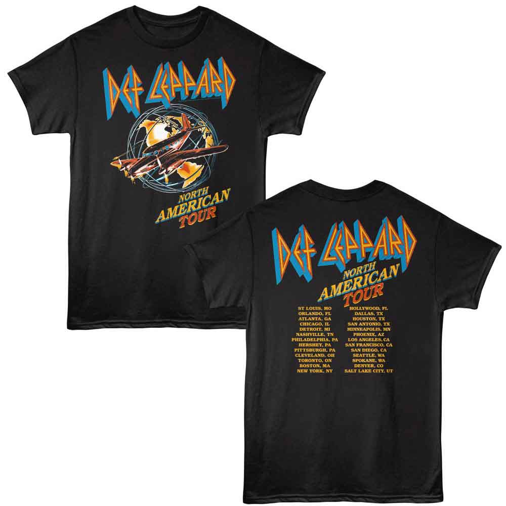 Def Leppard - DEF LEPPARD NA TOUR PLANE Adult Shirt