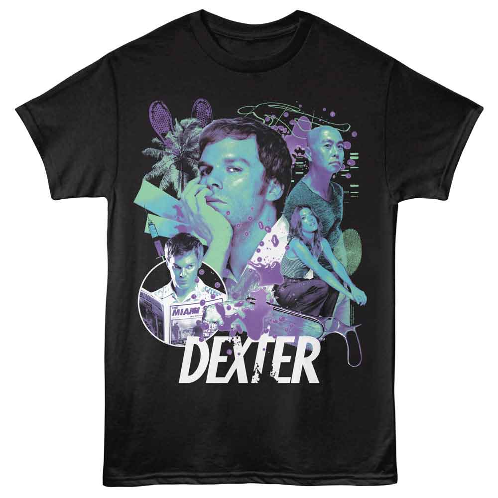 Dexter - DEXTER NEON COLLAGE Adult Shirt