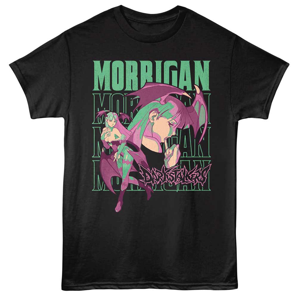Darkstalkers - DARKSTAKERS MORRIGAN STACKED Adult Shirt