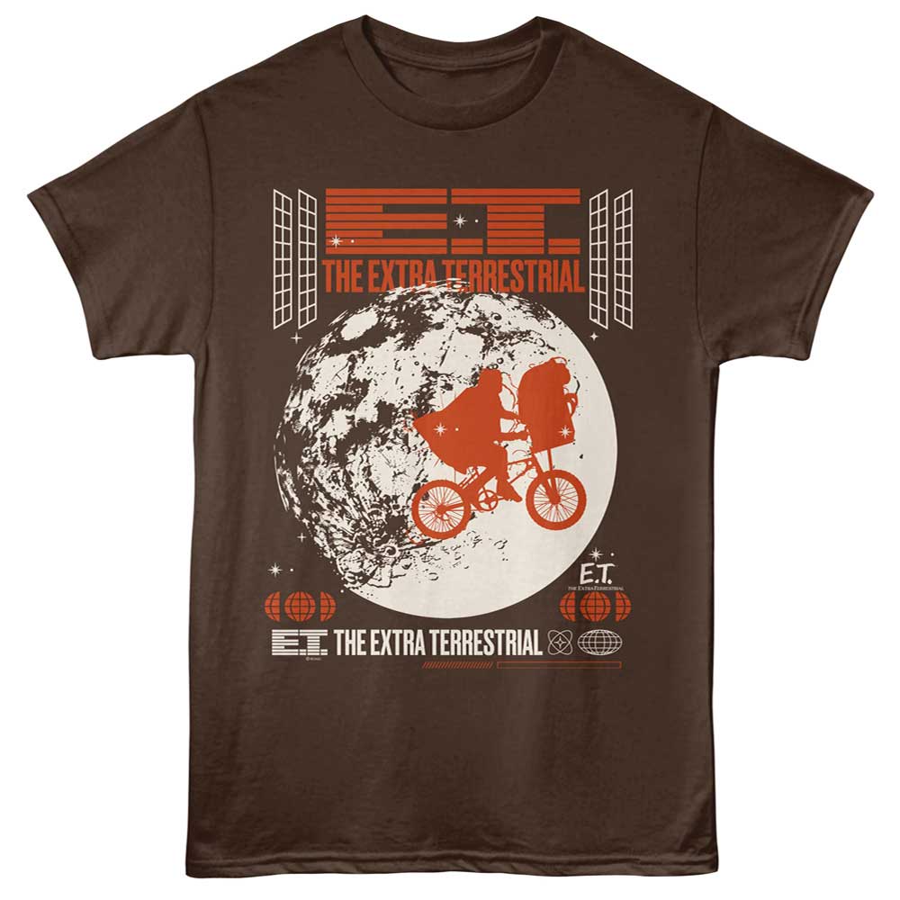 ET - ET SILHOUETTE OVER MOON Adult Shirt