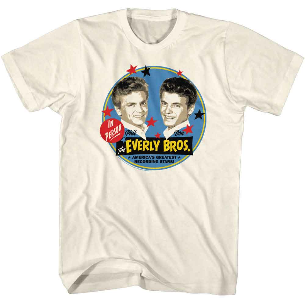 Everly Brothers - EVERLY BROTHERS STAR CIRCLES Adult Shirt