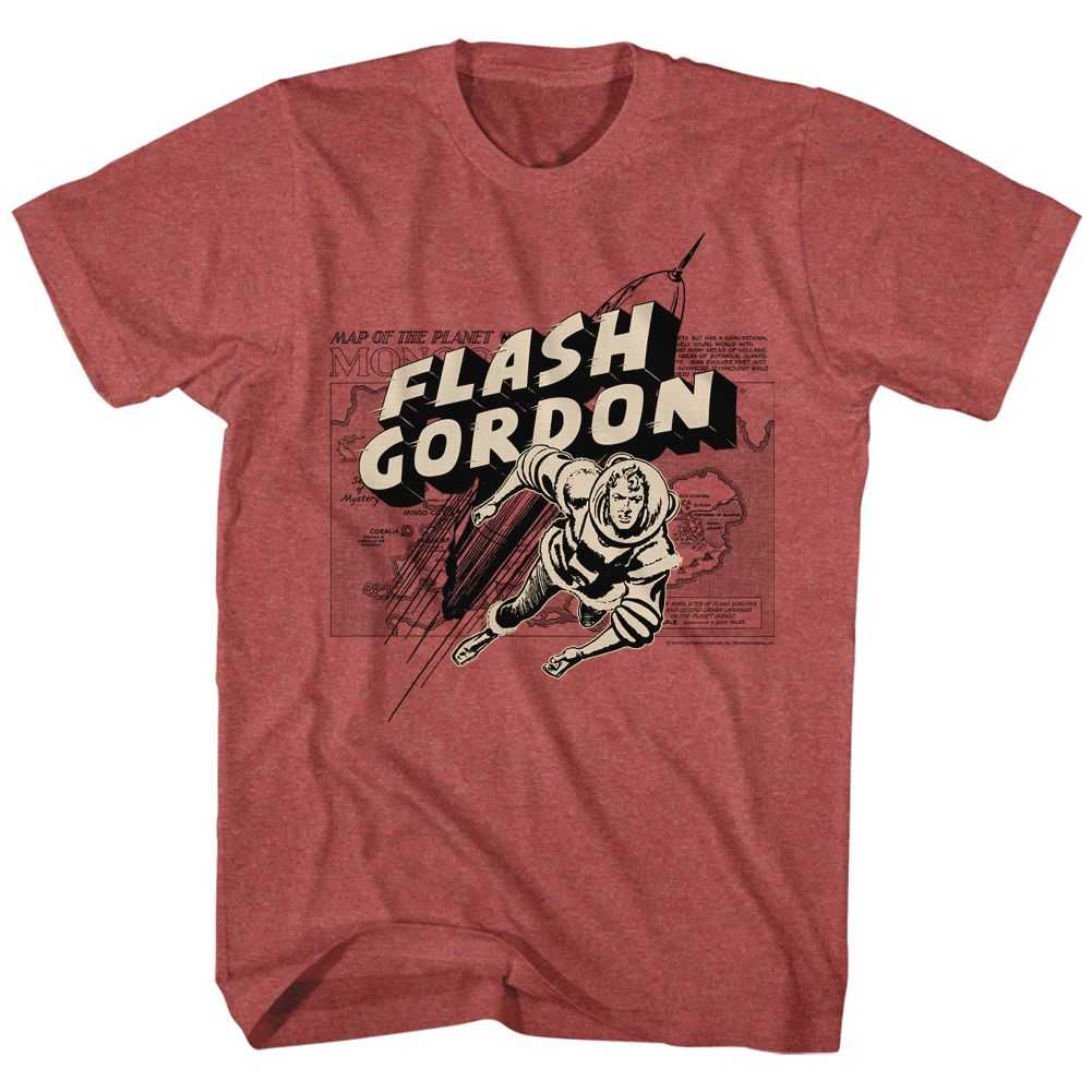 Flash Gordon - MAP/ROCKET/FLASH Adult Shirt