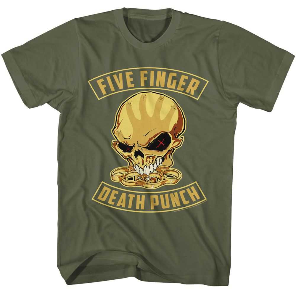 Five Finger Death Punch - FIVE FINGER DEATH PUNCH SKULL AND KNUCKLES Adult Shirt