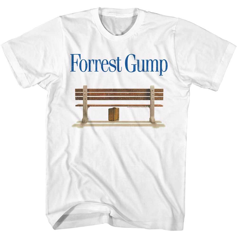 Forrest Gump - FORREST GUMP LOGO AND BENCH Adult Shirt