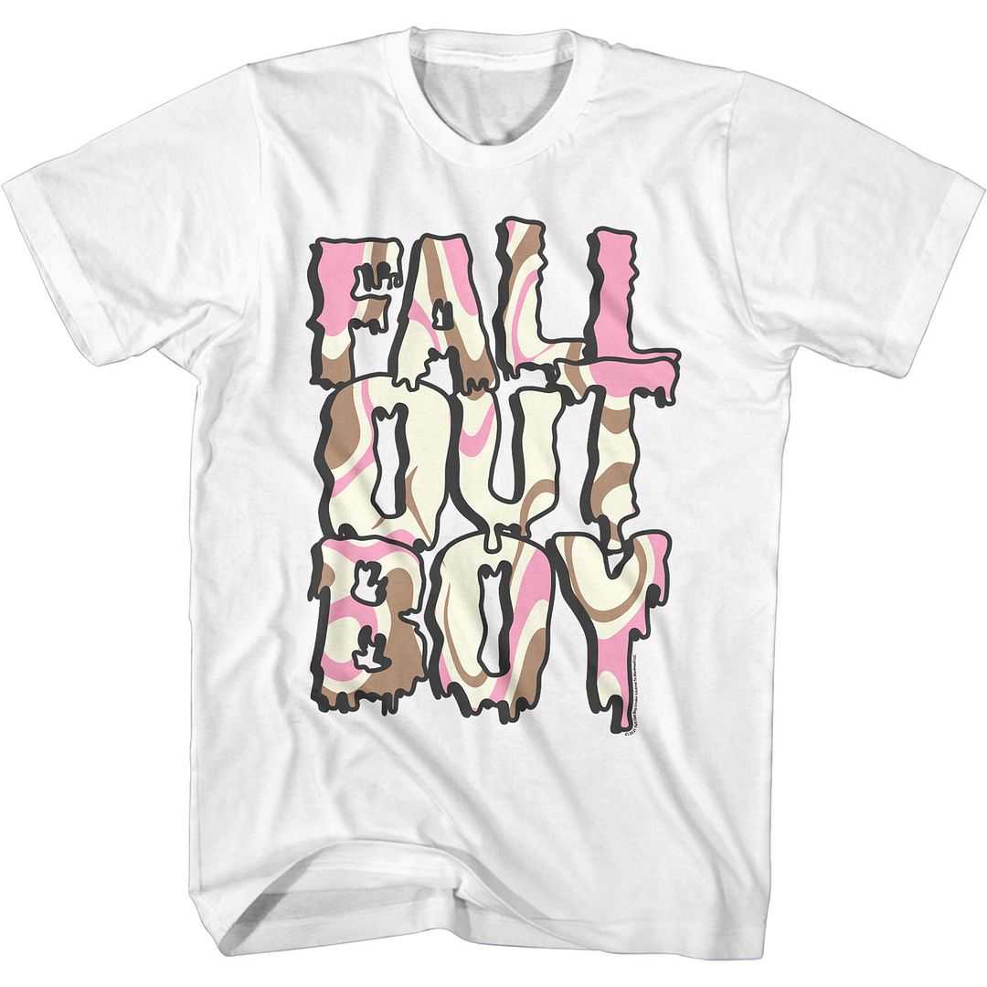 Fall Out Boy - FALL OUT BOY NEAPOLITAN LOGO Adult Shirt