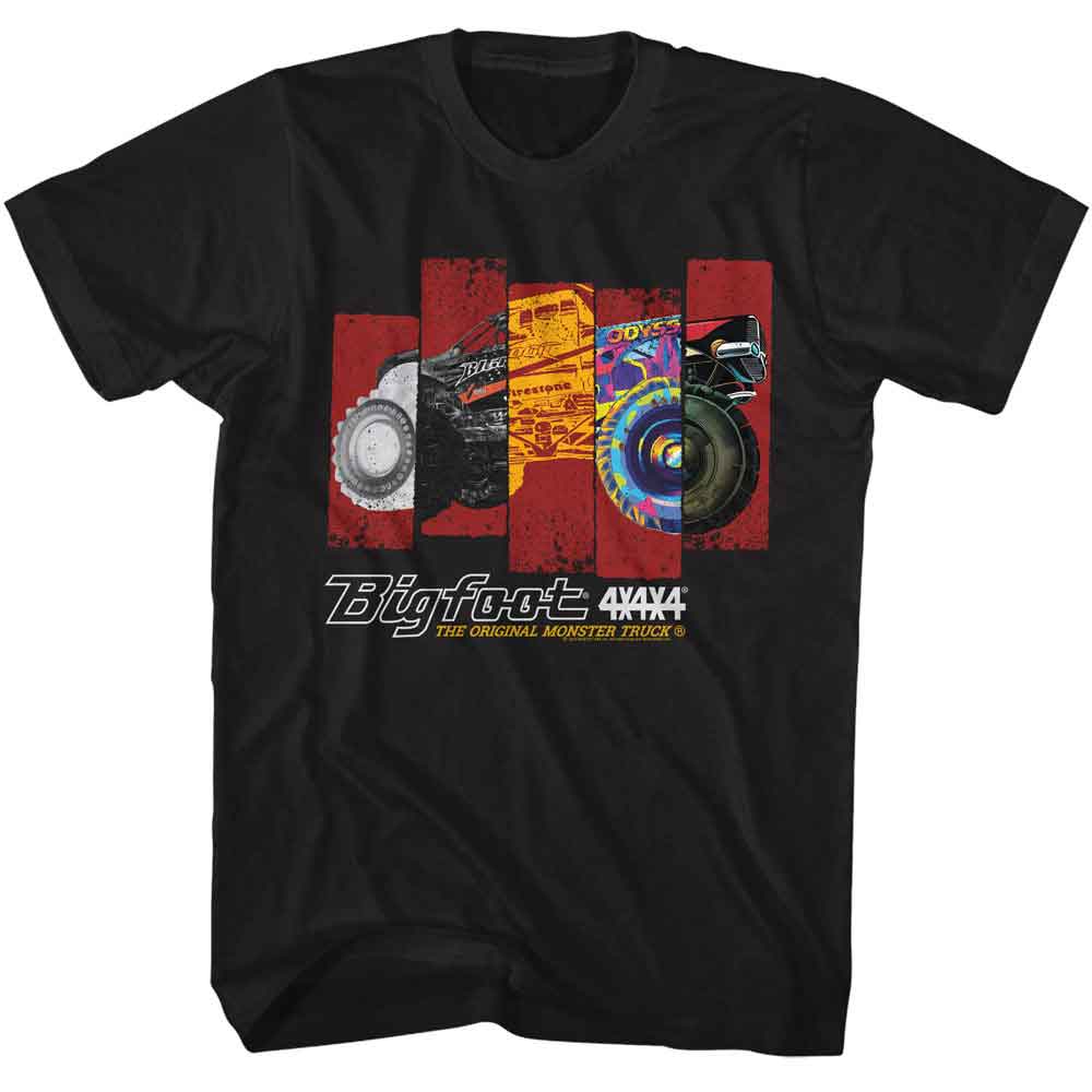 Bigfoot - BIGFOOT DIFFERENT TRUCK RECTANGLES Adult Shirt