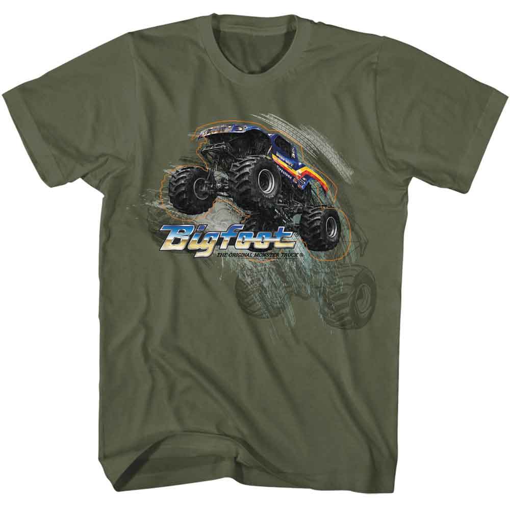 Bigfoot - BIGFOOT TRUCK JUMP Adult Shirt