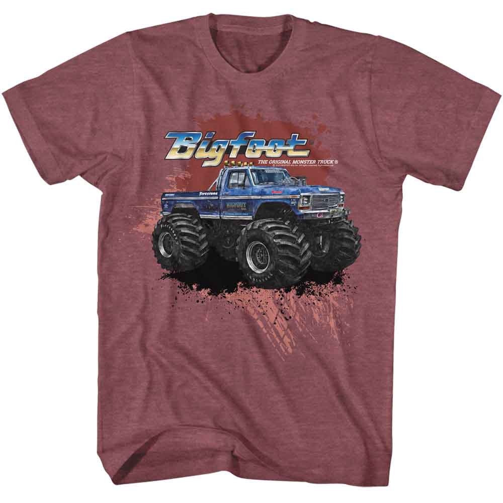 Bigfoot - BIGFOOT SPLATTER BACKGROUND Adult Shirt