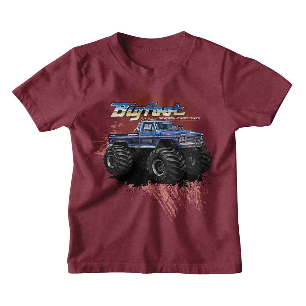 Bigfoot - BIGFOOT SPLATTER BACKGROUND Youth Shirt