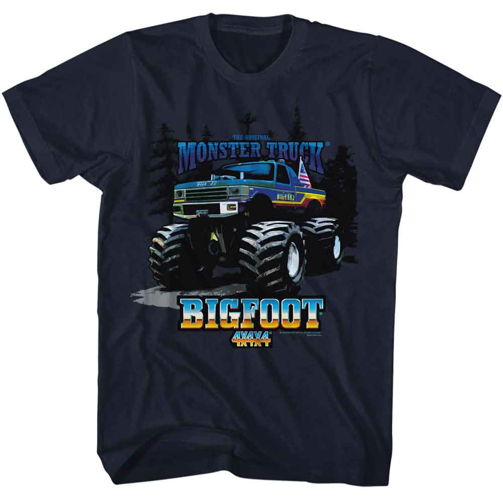 Bigfoot - BIGFOOT TRUCK AND TREES Adult Shirt