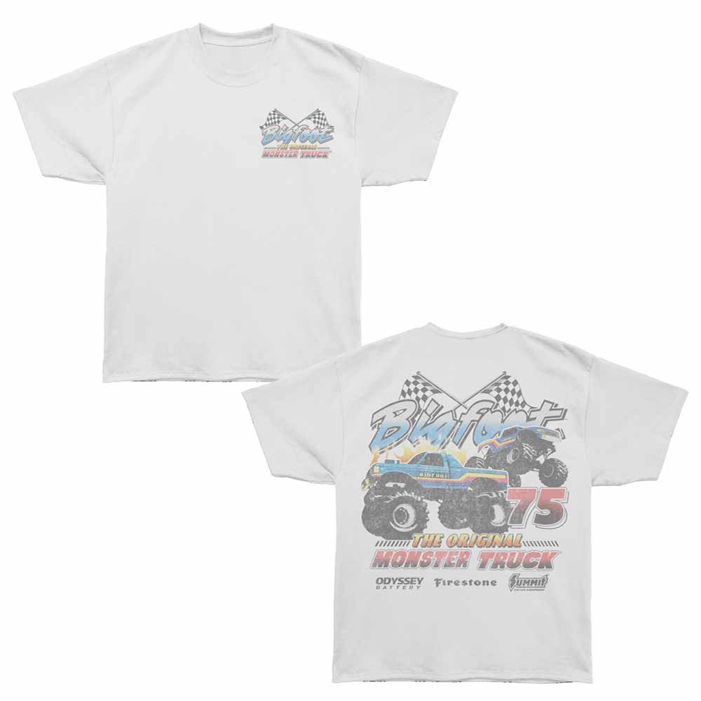 Bigfoot - BIGFOOT TWO TRUCKS 92 Adult Shirt
