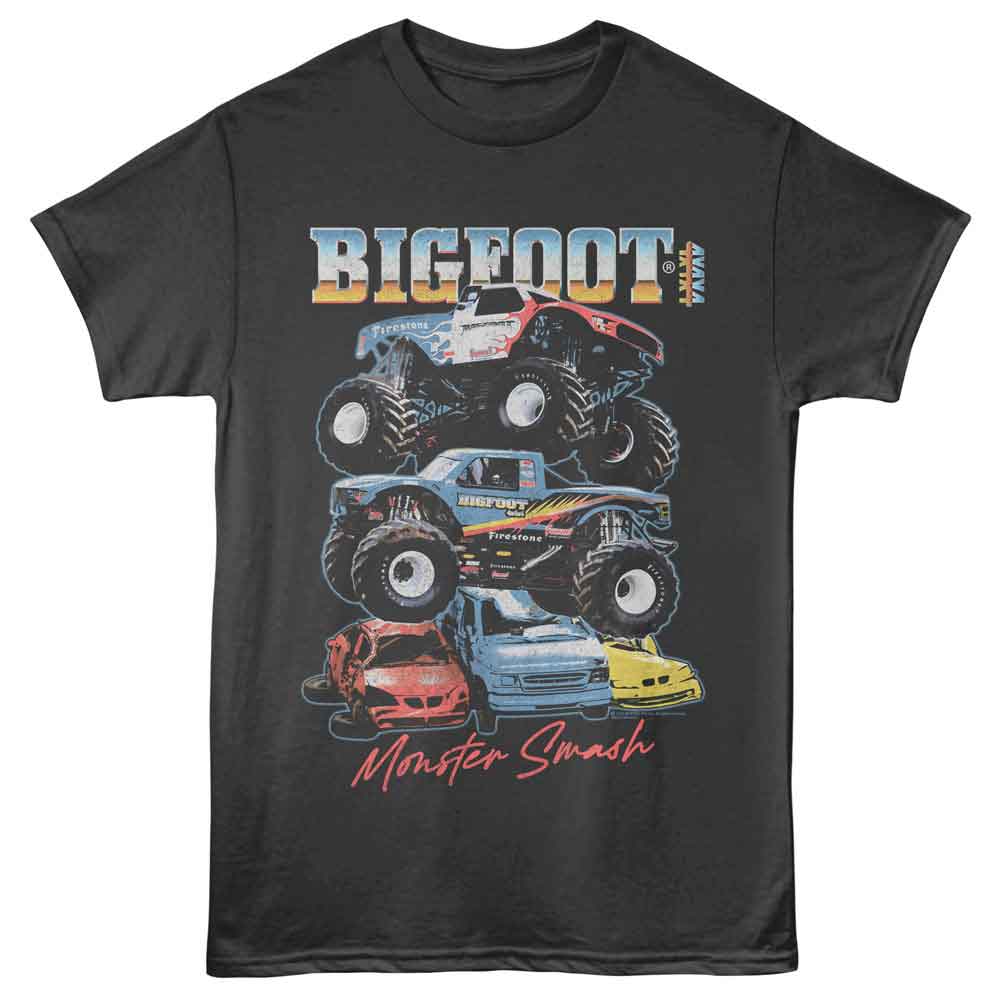 Bigfoot - BIGFOOT TRUCK STACK Adult Shirt
