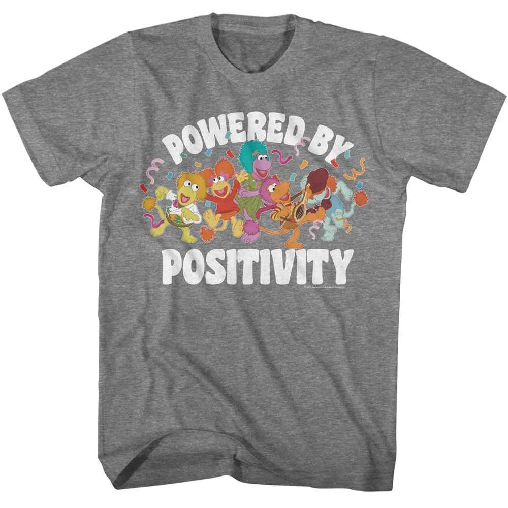 Fraggle Rock - FRAGGLE ROCK POWERED BY POSITIVITY Adult Shirt