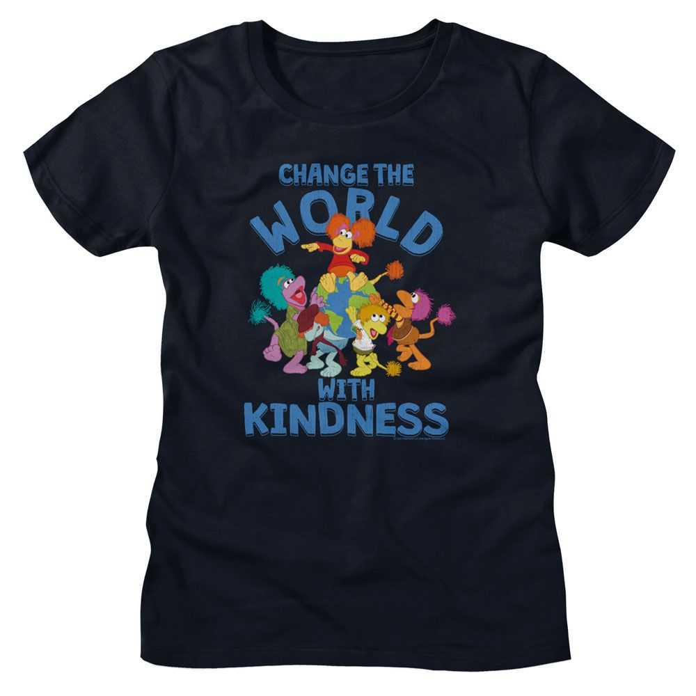 Fraggle Rock - FRAGGLE ROCK CHANGE THE WORLD Adult Shirt