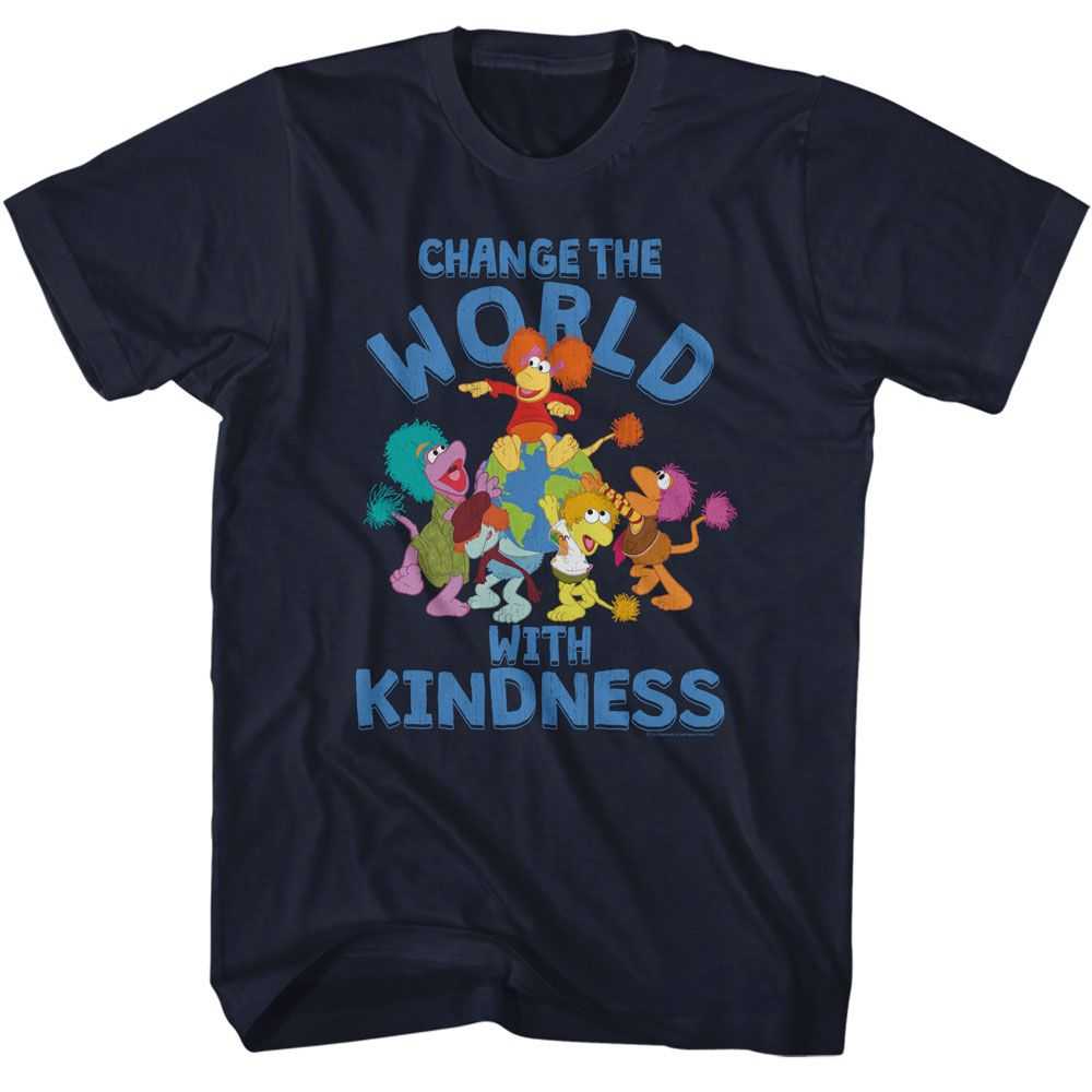 Fraggle Rock - FRAGGLE ROCK CHANGE THE WORLD Adult Shirt