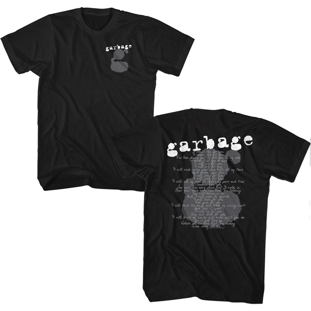 Garbage - 1 CRUSH LYRICS Adult Shirt