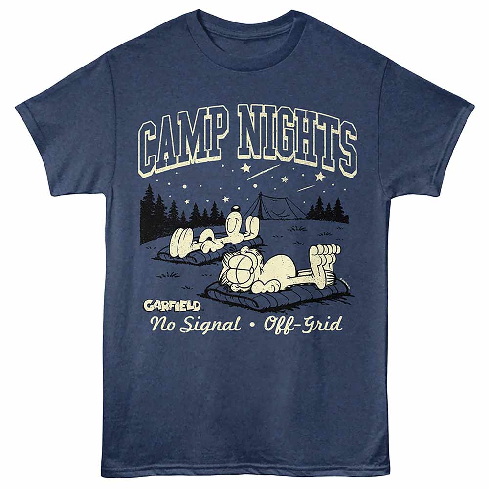 Garfield - GARFIELD CAMP NIGHTS Adult Shirt