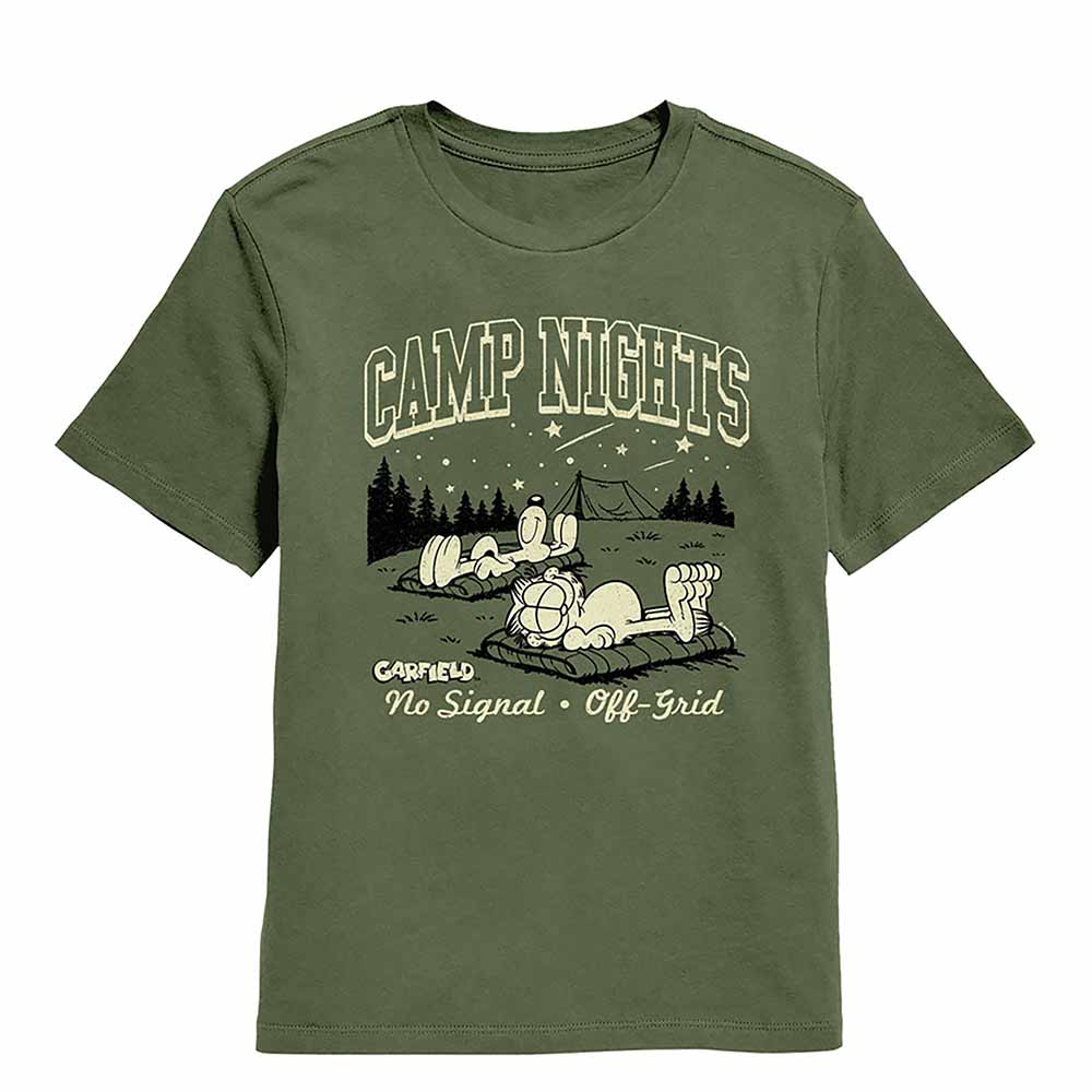 Garfield - GARFIELD CAMP NIGHTS Youth Shirt