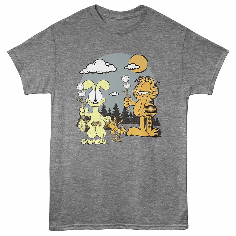Garfield - GARFIELD ROASTING MARSHMALLOWS Adult Shirt