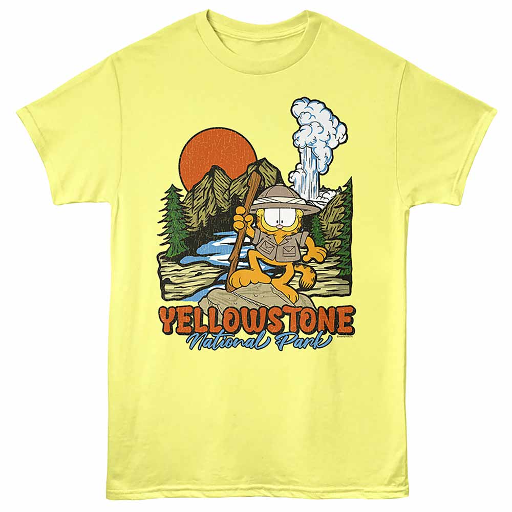Garfield - GARFIELD ON ROCK Adult Shirt