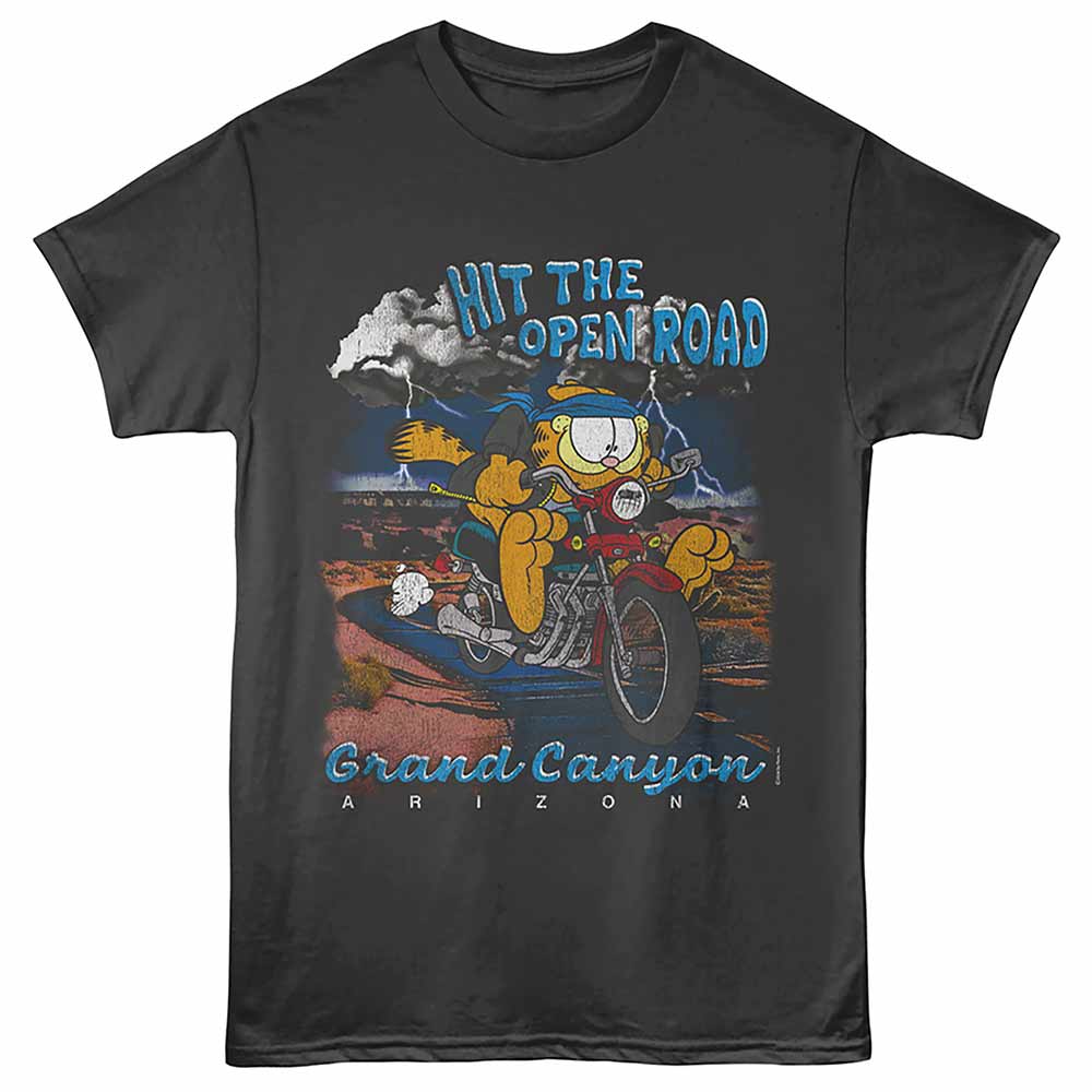 Garfield - GARFIELD OPEN ROAD GRAND CANYON Adult Shirt