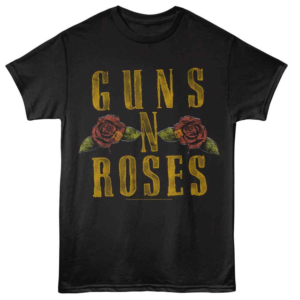 Guns N Roses - GNR LOGO AND ROSES Adult Shirt