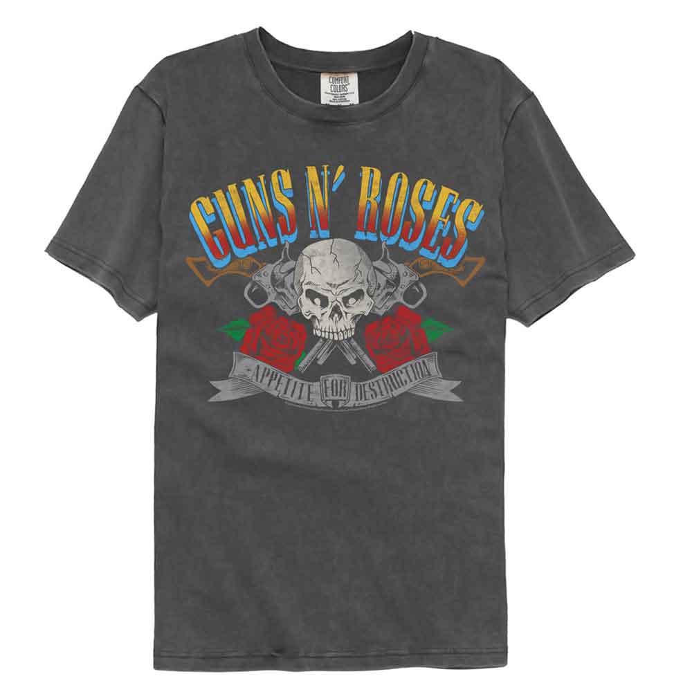 Guns N Roses - GNR AFD PISTOLS AND SKULL Adult Shirt