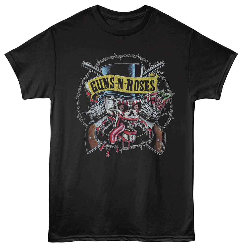 Guns N Roses - GNR CLOWN SKULL AND PISTOLS Adult Shirt