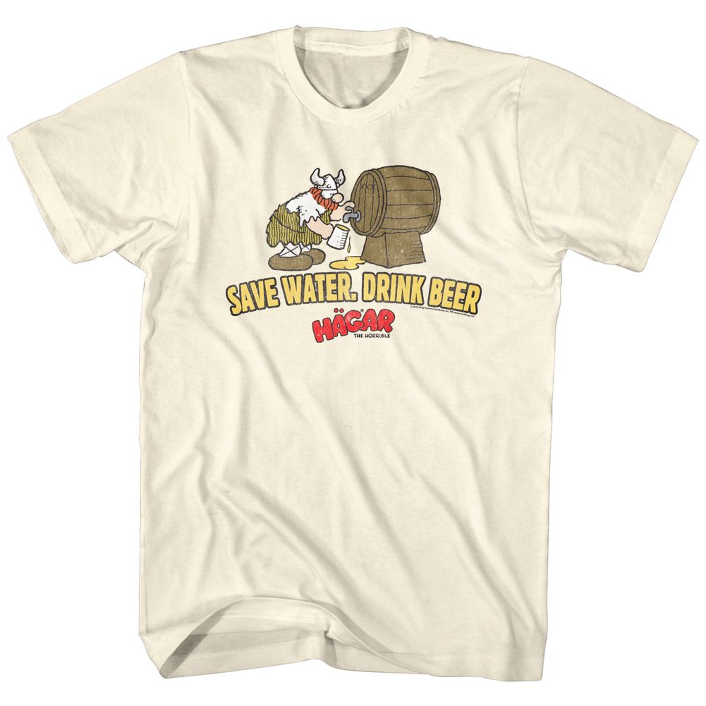 Hagar the Horrible - SAVE WATER. DRINK BEER Adult Shirt
