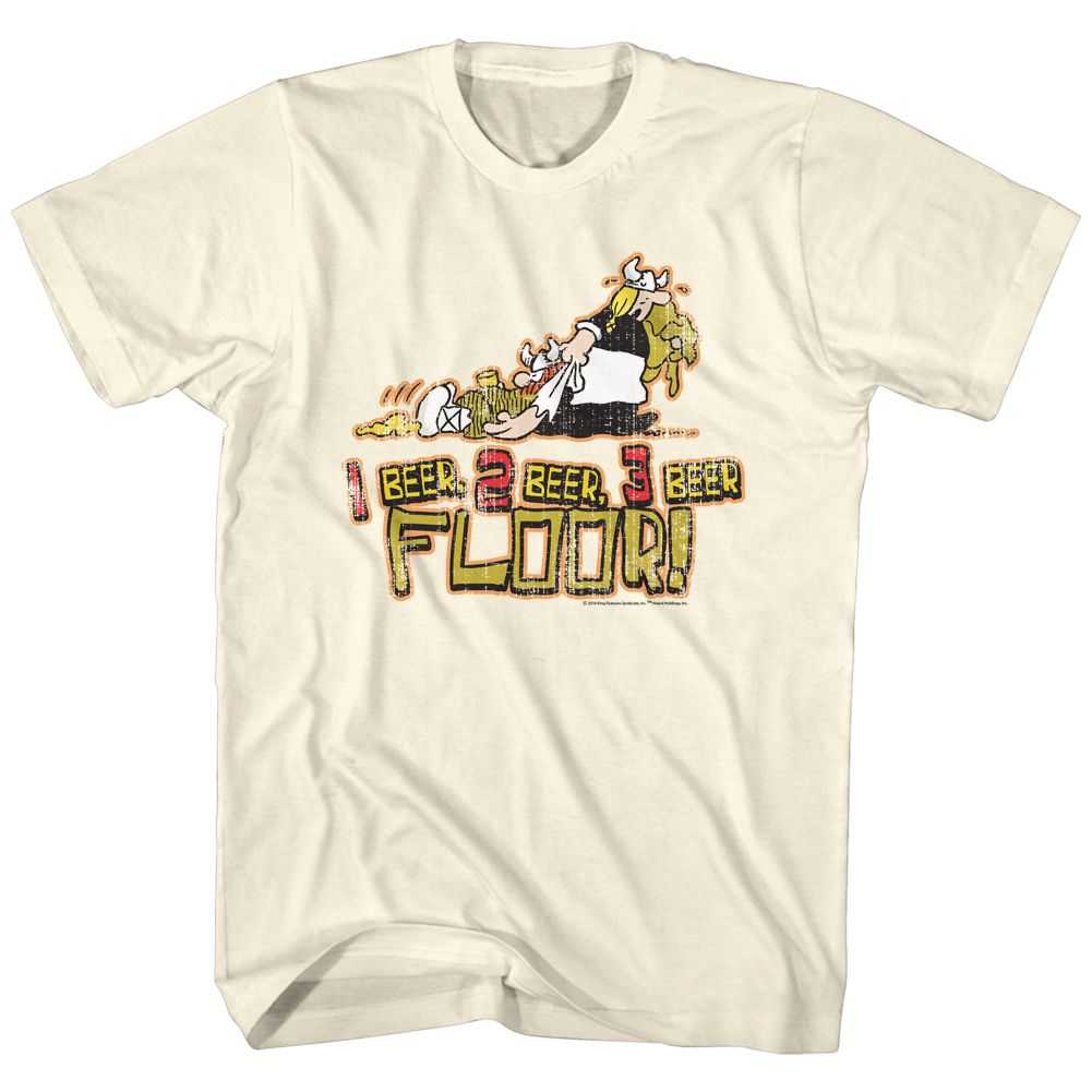 Hagar the Horrible - 1 BEER 2BEER 3 BEER Adult Shirt