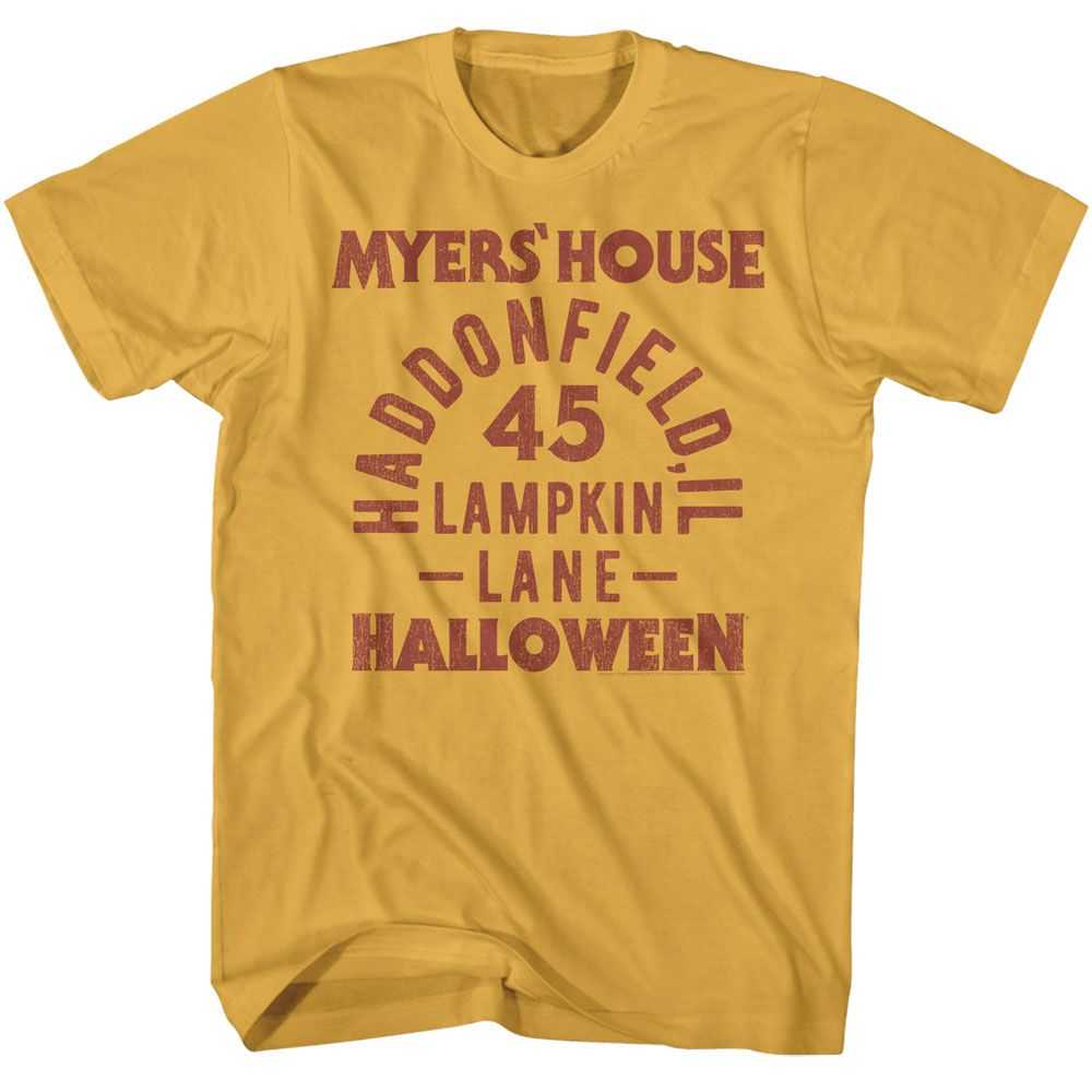Halloween - HALLOWEEN MYERS HOUSE TEXT Adult Shirt