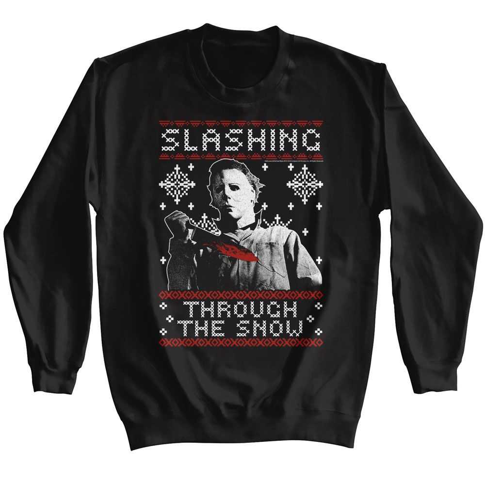 Halloween - HALLOWEEN SLASHING THRU THE SNOW Adult Shirt