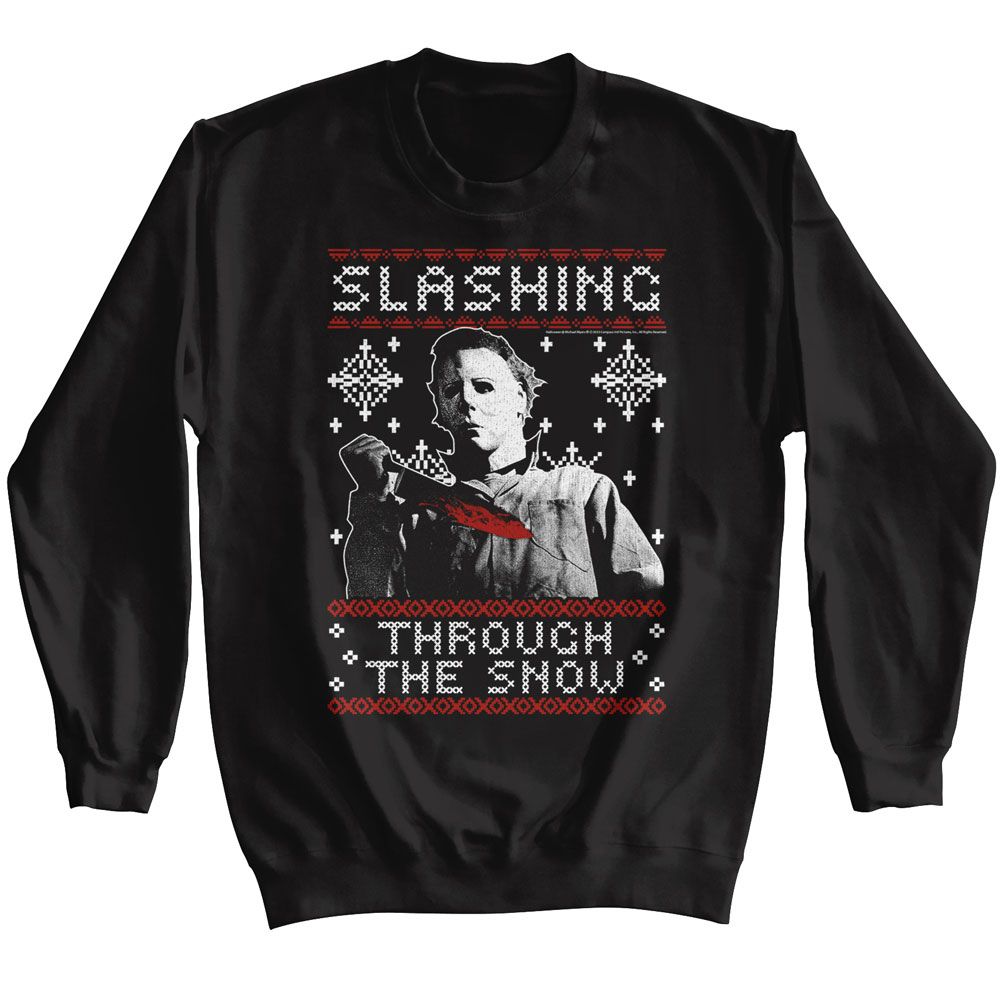 Halloween - HALLOWEEN SLASHING THRU THE SNOW Adult Shirt
