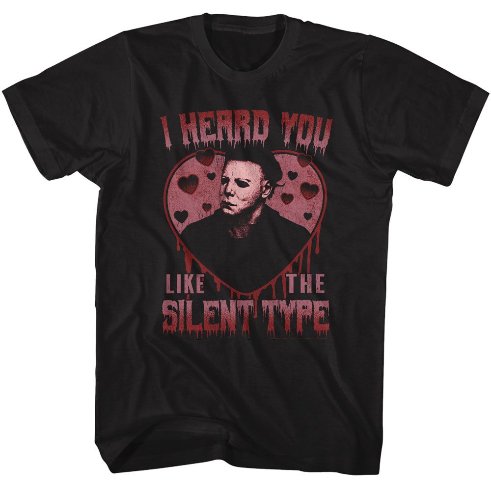 Halloween - HALLOWEEN SILENT TYPE HEART Adult Shirt