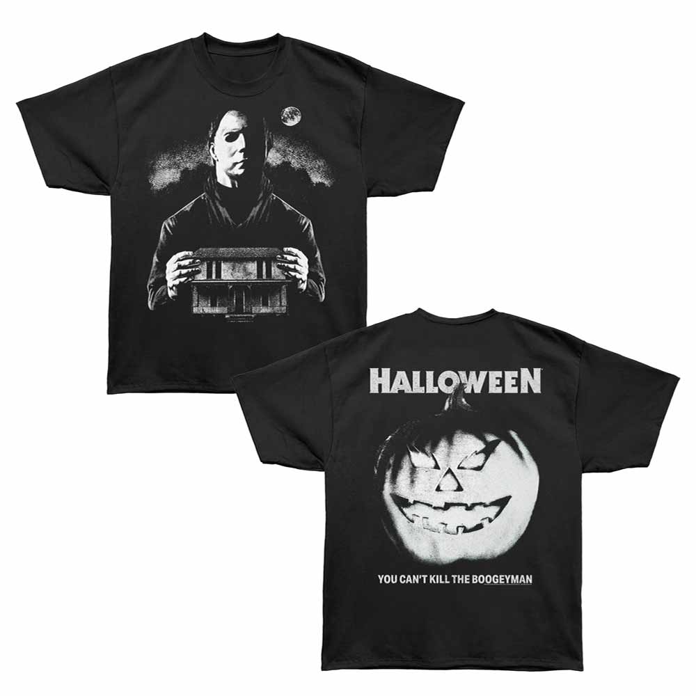 Halloween - HALLOWEEN MYERS WITH HOUSE F B Adult Shirt