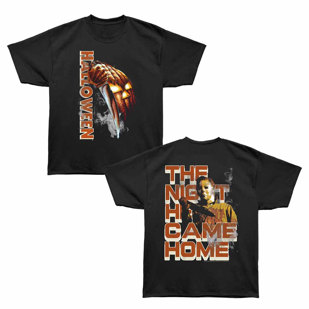 Halloween - HALLOWEEN PUMPKIN KNIFE SMOKE Adult Shirt