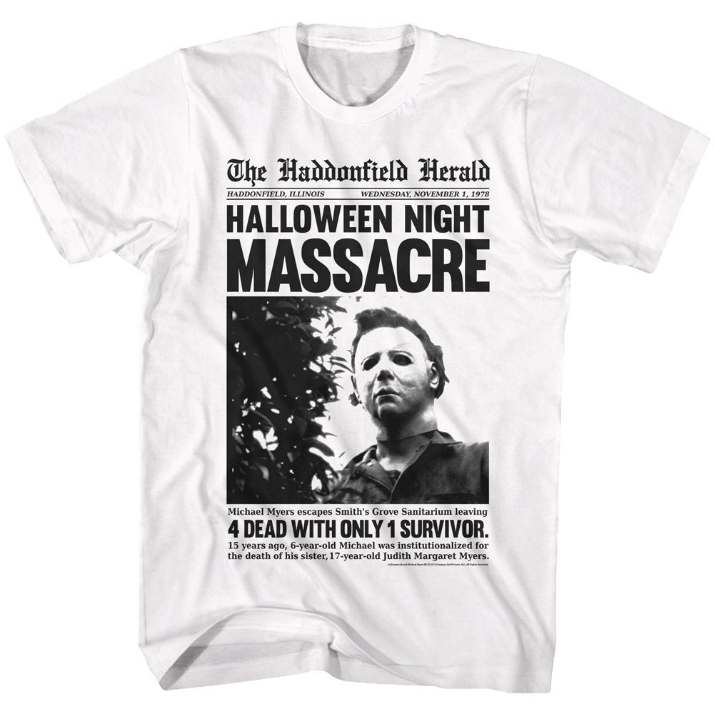 Halloween - HADDONFIELD HERALD Adult Shirt