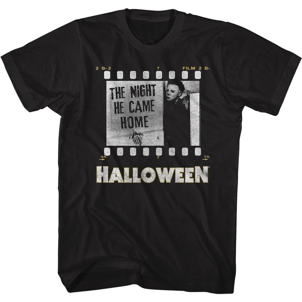 Halloween - FILM STRIP-NO KNIFE Adult Shirt