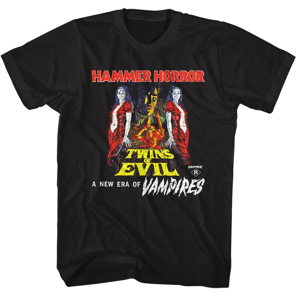 Hammer Horror - TWINS OF EVIL POSTER Adult Shirt