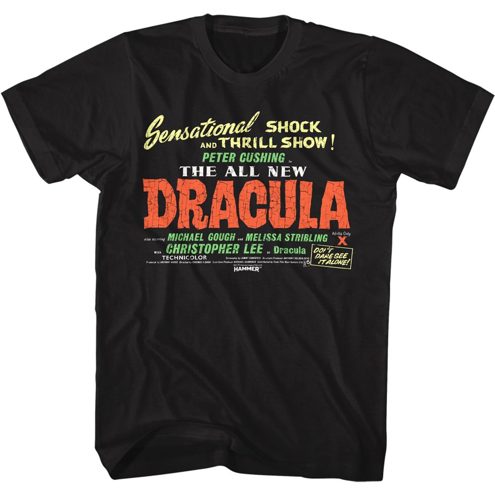 Hammer Horror - DRACULA SHOCK AND THRILL Adult Shirt