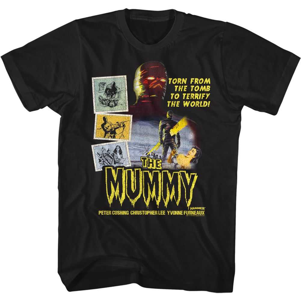 Hammer Horror - MUMMY WITH PHOTOGRAPHS Adult Shirt