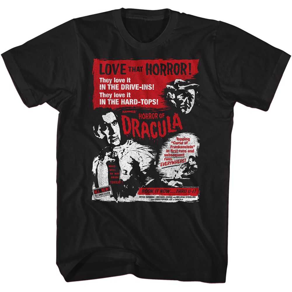 Hammer Horror - LOVE THAT HORROR Adult Shirt