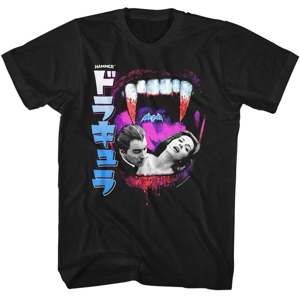 Hammer Horror - HAMMER HORROR FANGS AND PHOTO JPN TEXT Adult Shirt