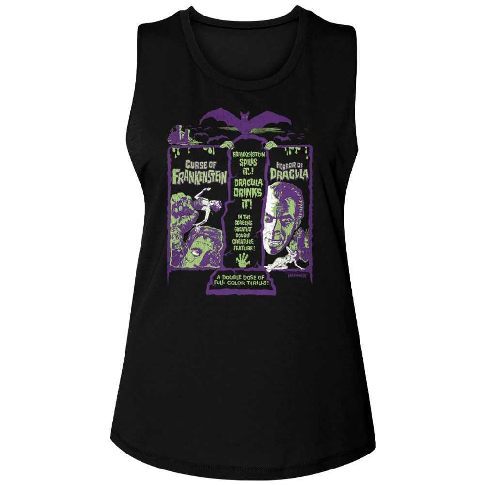 Hammer Horror - HAMMER HORROR FRANKEN DRAC RECOLOR Adult Shirt