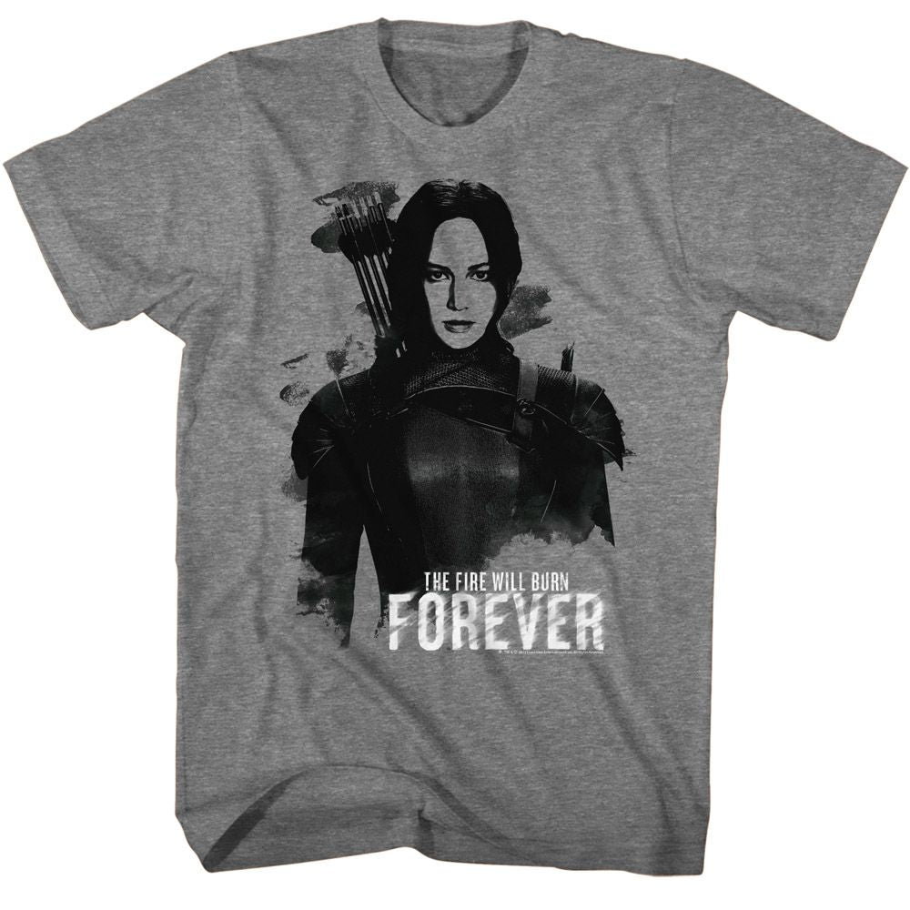 Hunger Games - HUNGER GAMES KATNISS BURN FOREVER Adult Shirt
