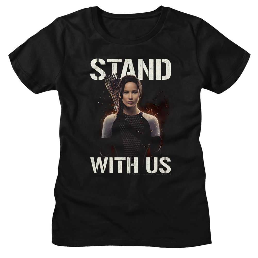 Hunger Games - HUNGER GAMES STAND WITH US KATNISS Adult Shirt