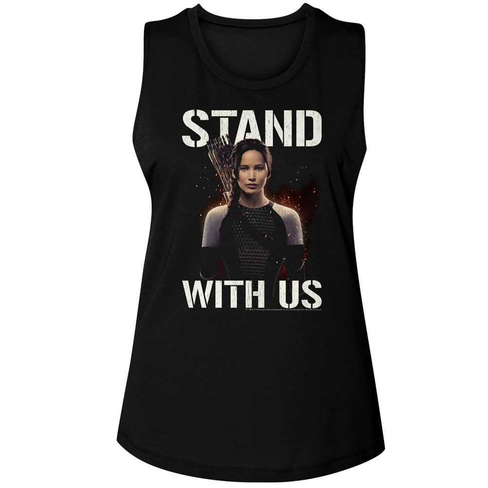 Hunger Games - HUNGER GAMES STAND WITH US KATNISS Adult Shirt