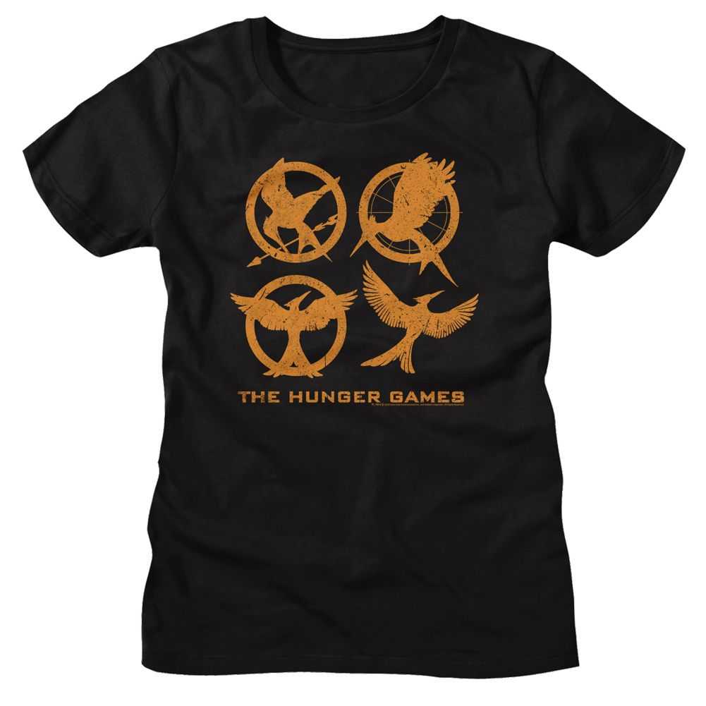 Hunger Games - HUNGER GAMES EMBLEMS Adult Shirt