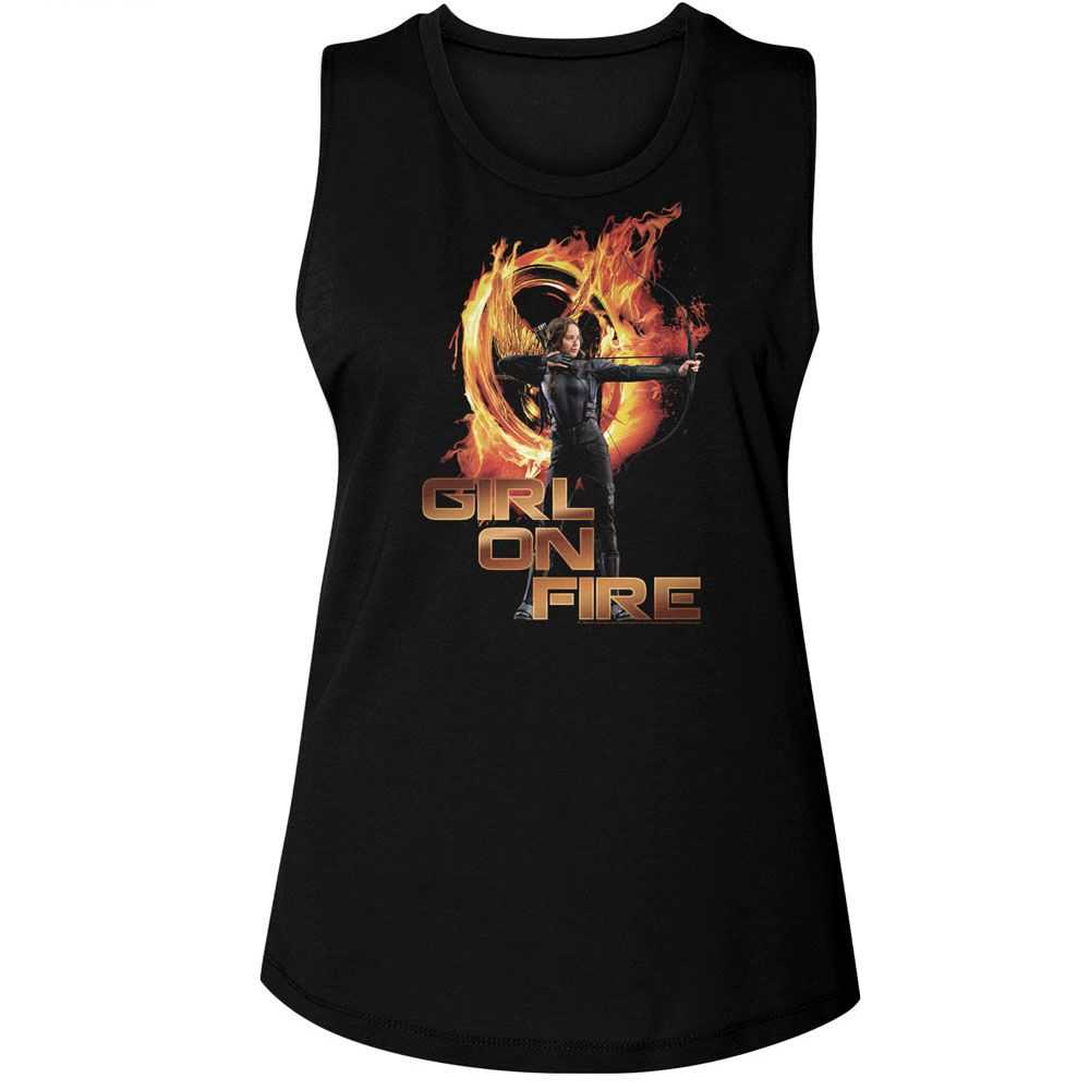 Hunger Games - HUNGER GAMES GIRL ON FIRE Adult Shirt