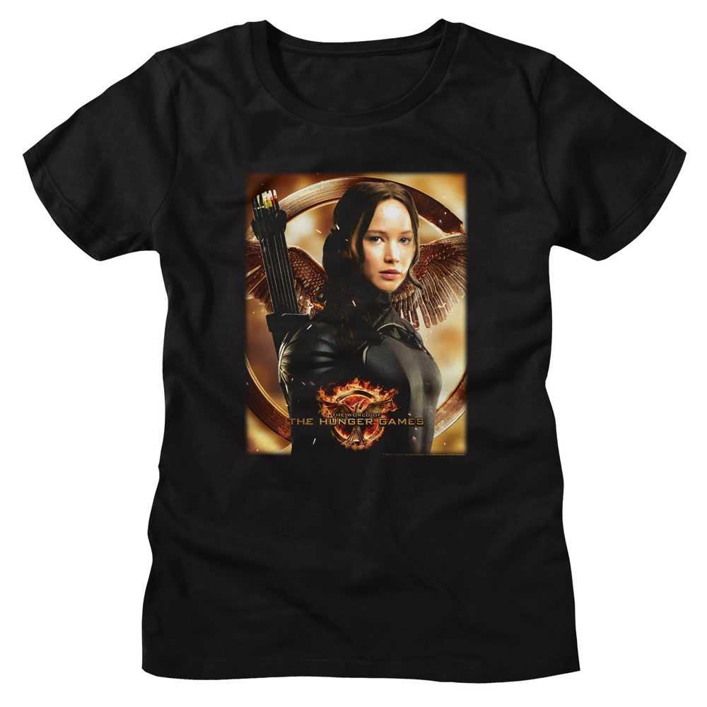 Hunger Games - HUNGER GAMES KATNISS MOCKINGJAY BG Adult Shirt